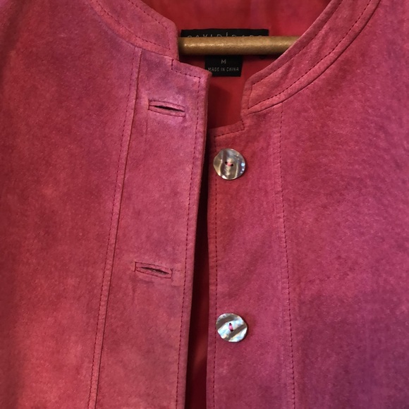 Vintage Pink Leather Jacket - Picture 5 of 6